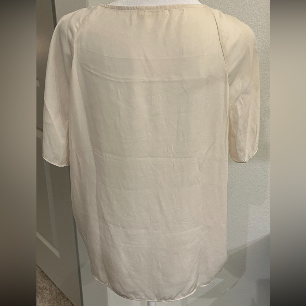 American Vintage Cream Relaxed Short Sleeve Blouse - Picture 5 of 6